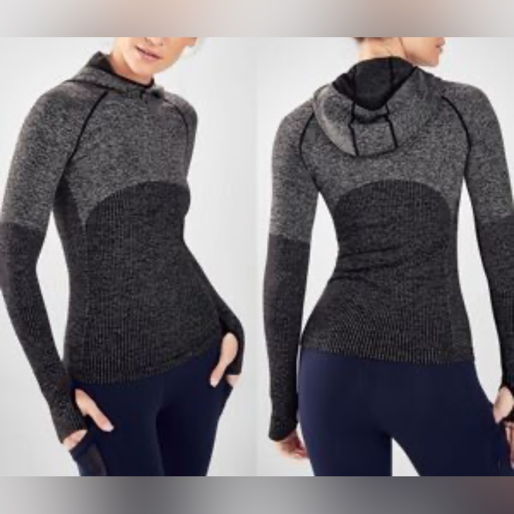 Fabletics Women's Charcoal Hooded Sweater